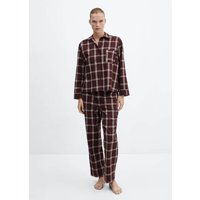 Kariertes Pyjamahemd aus Flanell von Mango