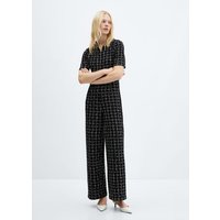 Kurzärmliger Tweed-Jumpsuit von Mango