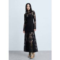 Langes halbdurchsichtiges Kleid aus Spitze Langes halbdurchsichtiges Kleid aus Spitze von Mango