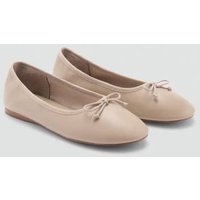 Leder-Ballerinas mit Schleife von Mango