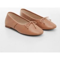 Leder-Ballerinas mit Schleife von Mango