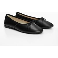 Leder-Ballerinas mit Schleife von Mango