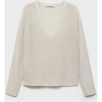 Lurex-Pullover mit V-Ausschnitt von Mango