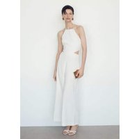 Neckholder-Jumpsuit mit Schlitzen von Mango