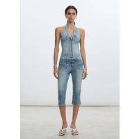 Neckholder-Top aus Denim von Mango