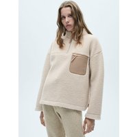 Kombi-Sweatshirt mit Kunstshearling von Mango