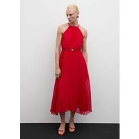 Plissée-Kleid mit Gürtel von Mango