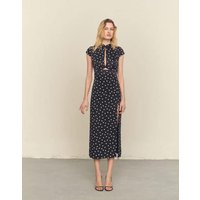 Polka-Dots-Kleid mit Schlitzdetail von Mango