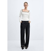 Ripp-T-Shirt mit eckigem Ausschnitt Ripp-T-Shirt mit eckigem Ausschnitt von Mango