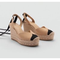 Espadrille mit Bändern von Mango