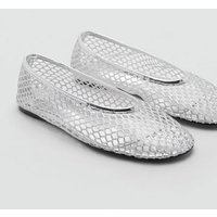 Metallisierter Mesh-Schuh von Mango