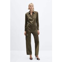 Satinierter Cargo-Jumpsuit von Mango