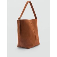 Shopper-Bag aus Leder von Mango