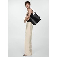 Shopper-Bag aus Leder von Mango