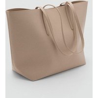 Shopper Bag in genarbter Optik von Mango