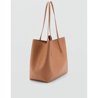 Shopper Bag in genarbter Optik von Mango