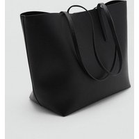 Shopper Bag in genarbter Optik von Mango