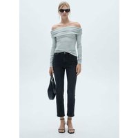 Slim-Crop-Jeans in Wachsoptik Claudia von Mango