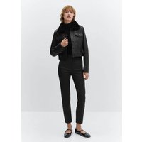 Slim-Crop-Jeans in Wachsoptik Claudia von Mango