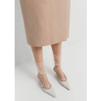 Slingbacks aus Leder mit Riemen von Mango