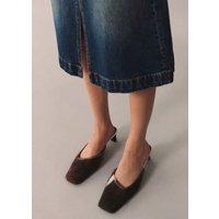 Slingpumps aus Leder von Mango