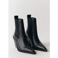 Spitze Ankle Boots aus Leder von Mango