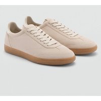 Canvas-Sneakers mit Leder von Mango