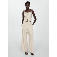 Wideleg-Bundfaltenhose von Mango