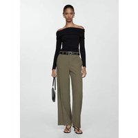 Wideleg-Bundfaltenhose von Mango