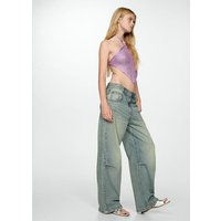 Wideleg-Bundfaltenjeans mit niedrigem Bund Wideleg-Bundfaltenjeans mit niedrigem Bund von Mango