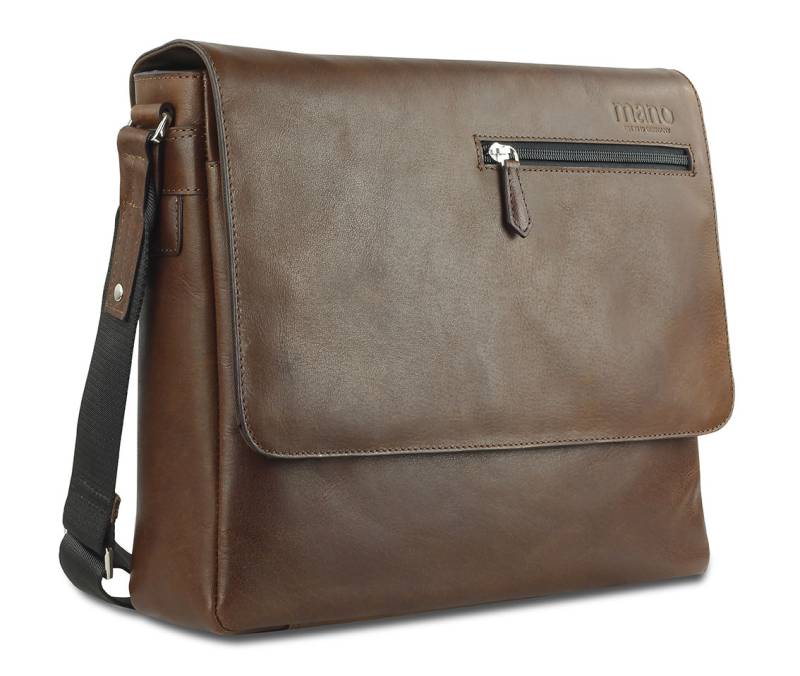 Don Valentino Messenger Tasche, braun von Mano