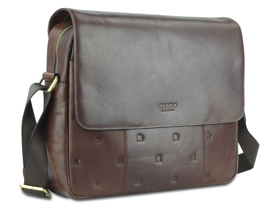 Messenger Tasche, mittelbraun von Mano