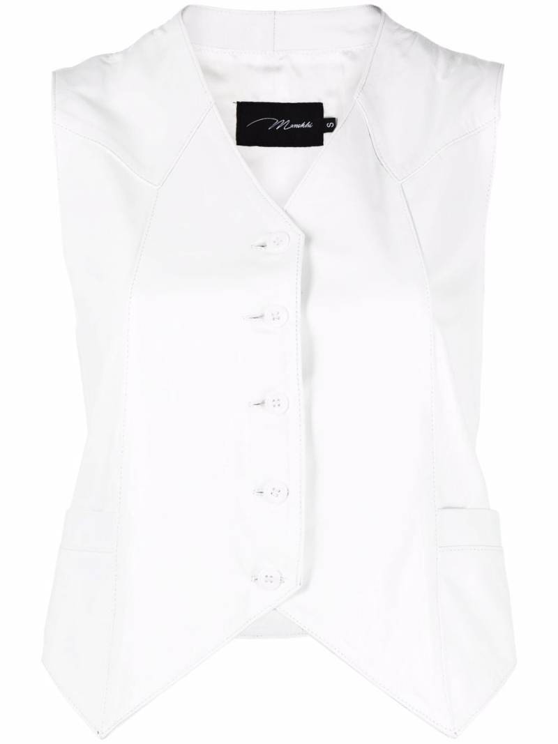 Manokhi button-down sleeveless vest - White von Manokhi