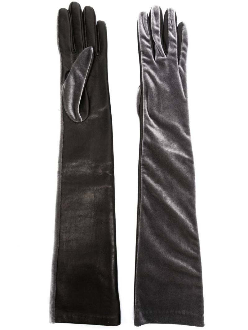 Manokhi elbow-length leather gloves - Grey von Manokhi