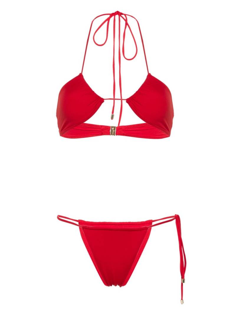 Manokhi halterneck bikini set - Red von Manokhi