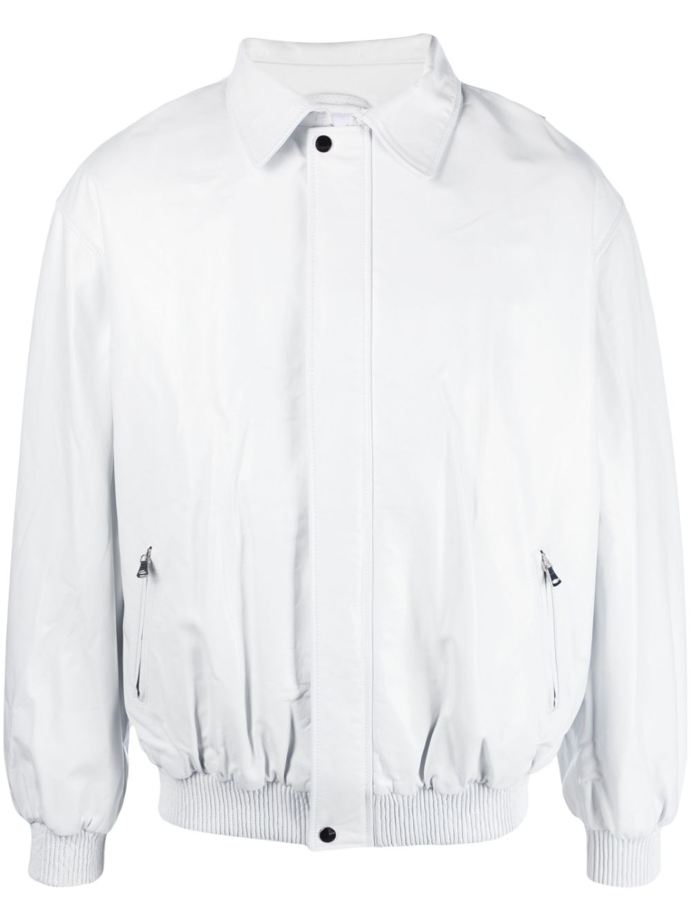 Manokhi leather bomber jacket - White von Manokhi