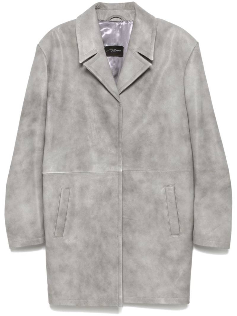 Manokhi leather coat - Grey von Manokhi