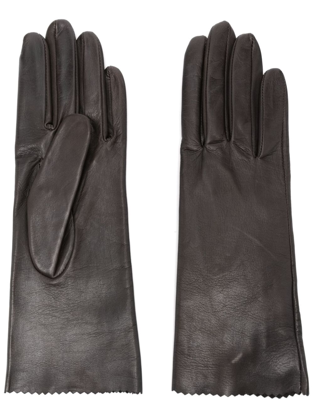 Manokhi leather gloves - Brown von Manokhi