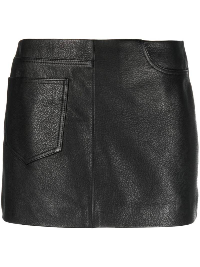 Manokhi leather mini skirt - Black von Manokhi