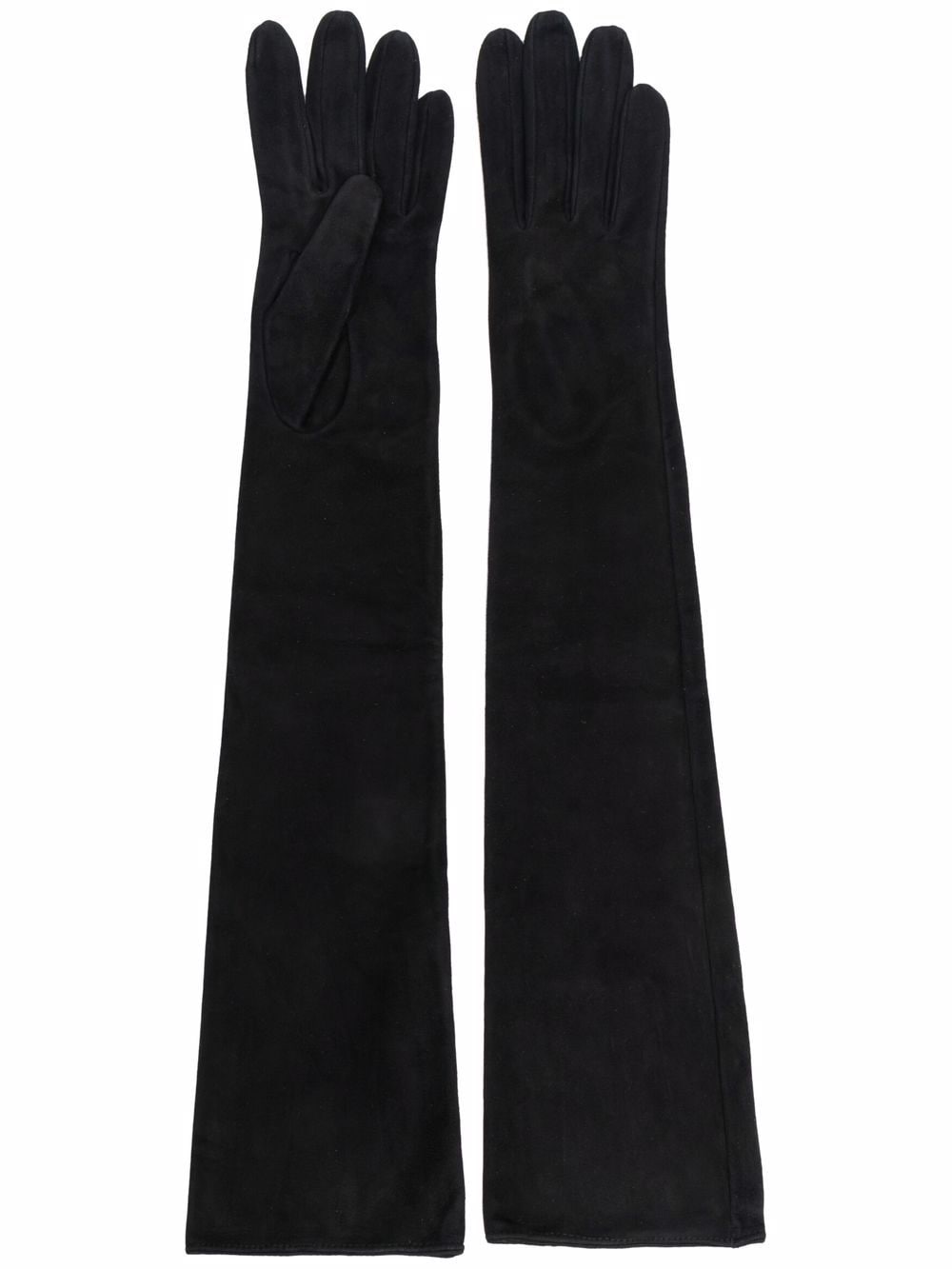 Manokhi long-length suede gloves - Black von Manokhi