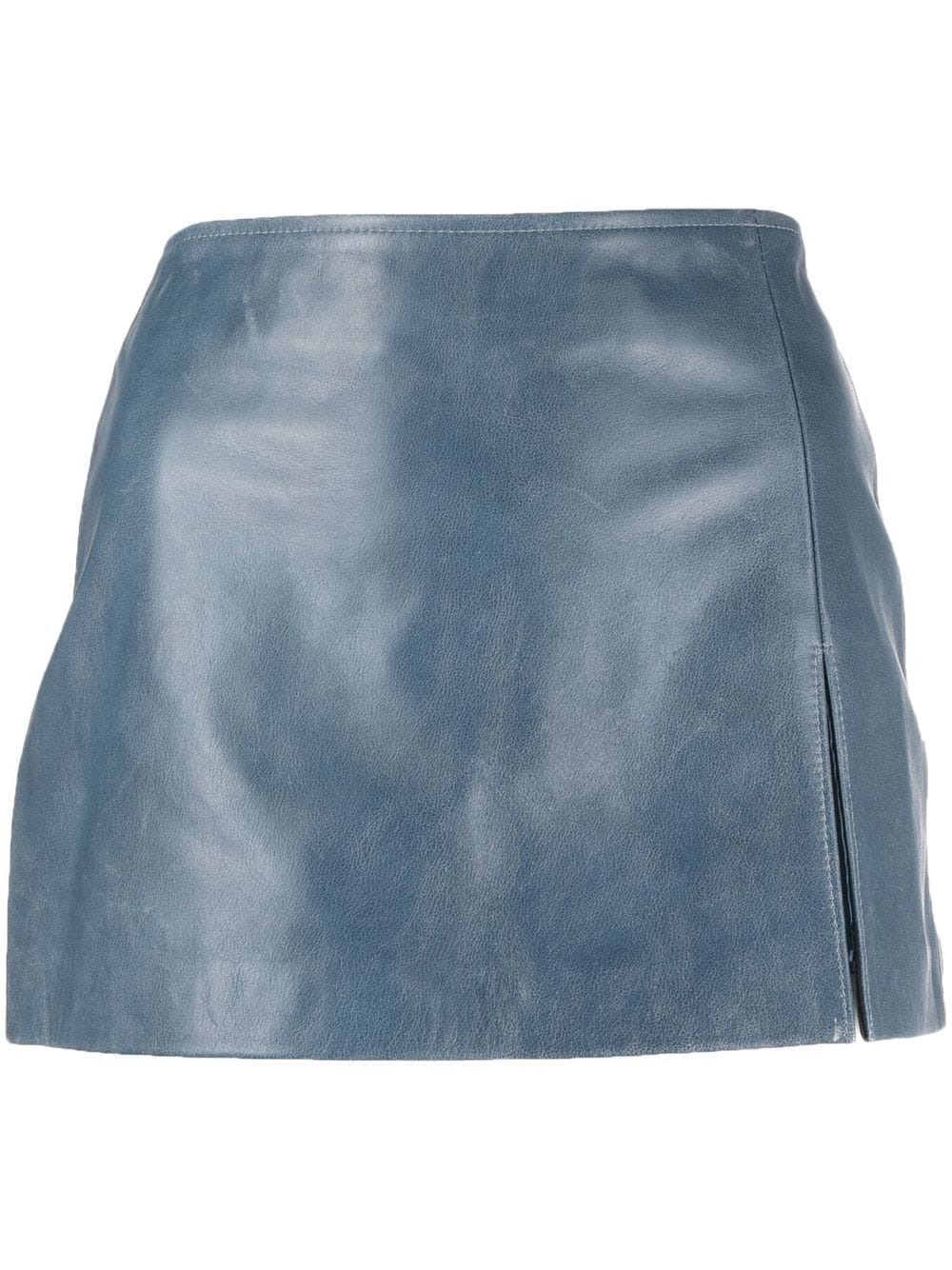 Manokhi panelled leather mini skirt - Blue von Manokhi