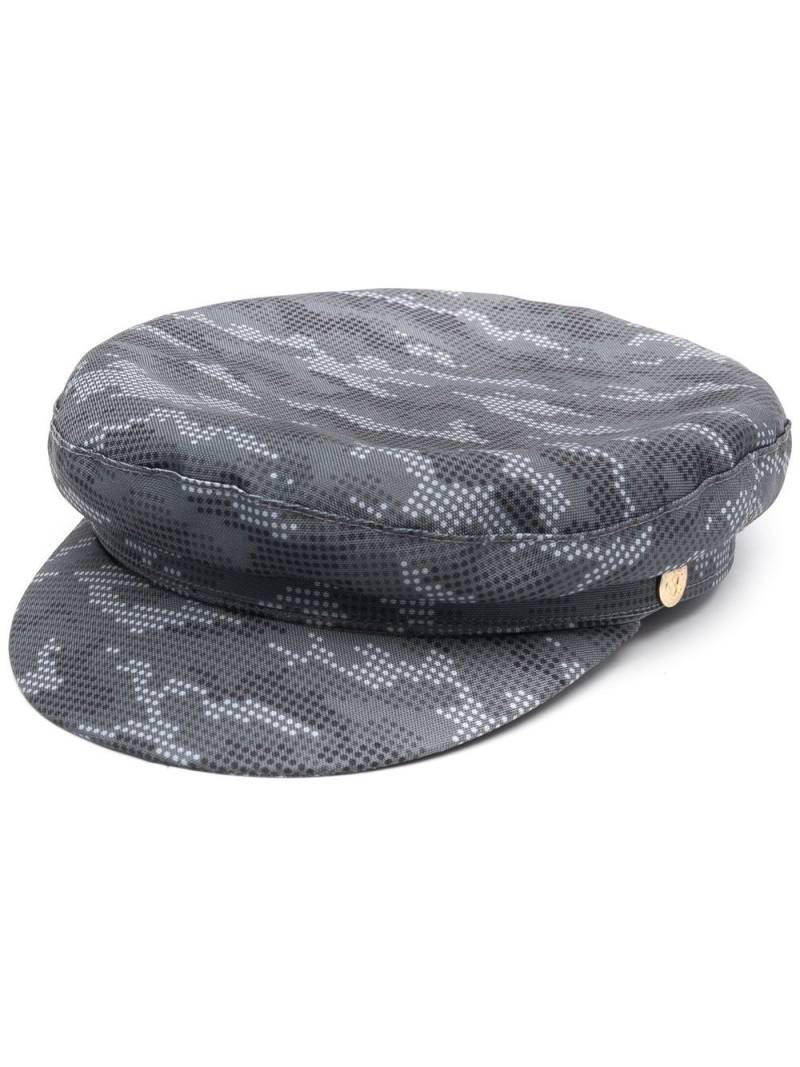 Manokhi printed baker boy hat - Grey von Manokhi