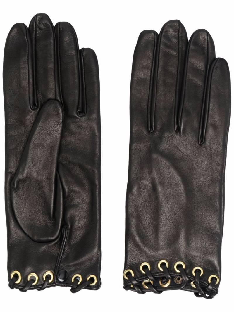 Manokhi ring-detail gloves - Black von Manokhi