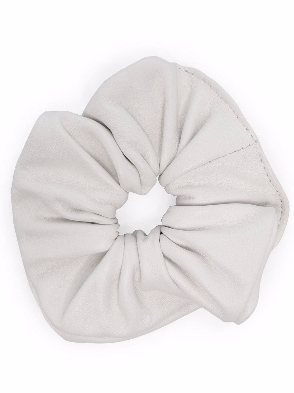 Manokhi textured leather scrunchie - White von Manokhi