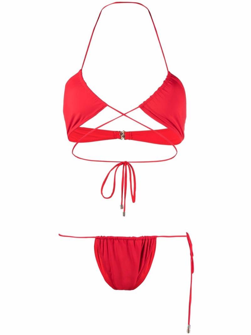 Manokhi wrap-around halterneck bikini - Red von Manokhi