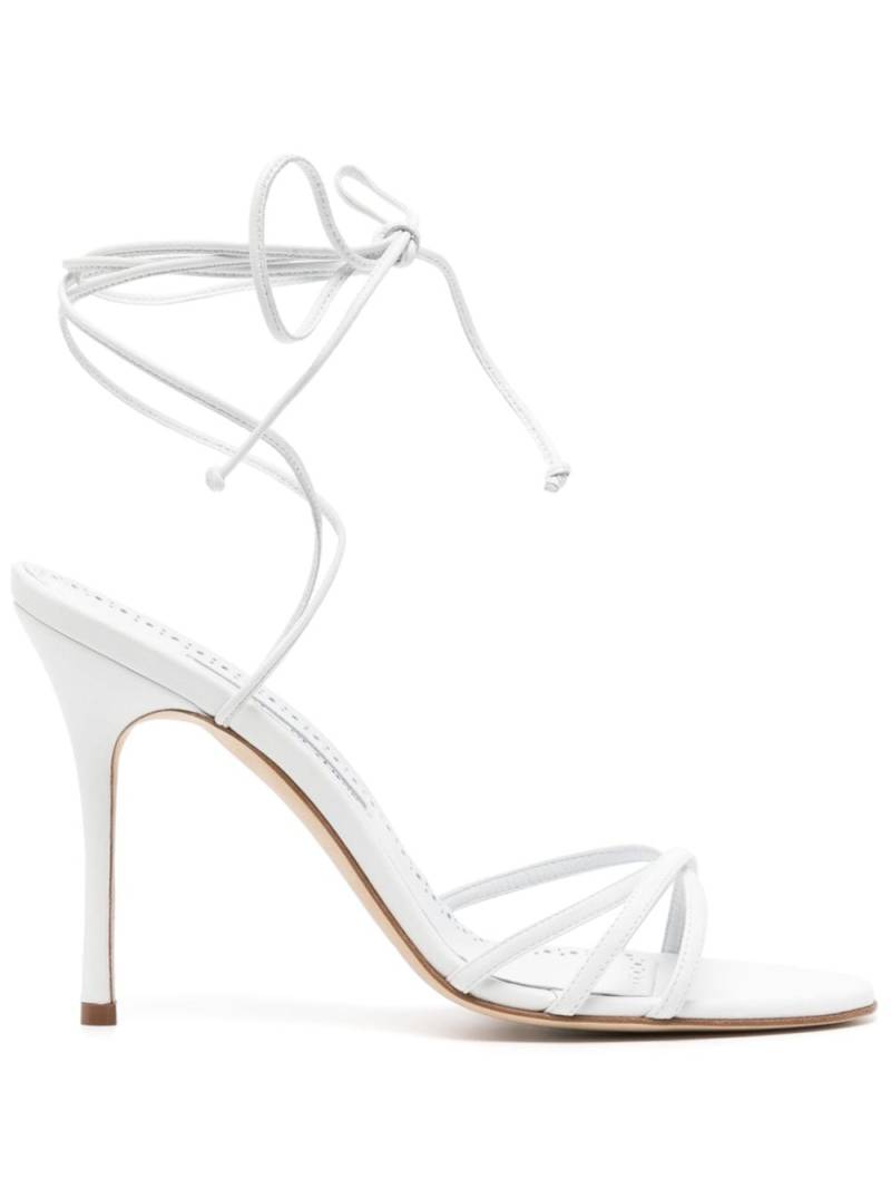 Manolo Blahnik 100mm Leva sandals - White von Manolo Blahnik