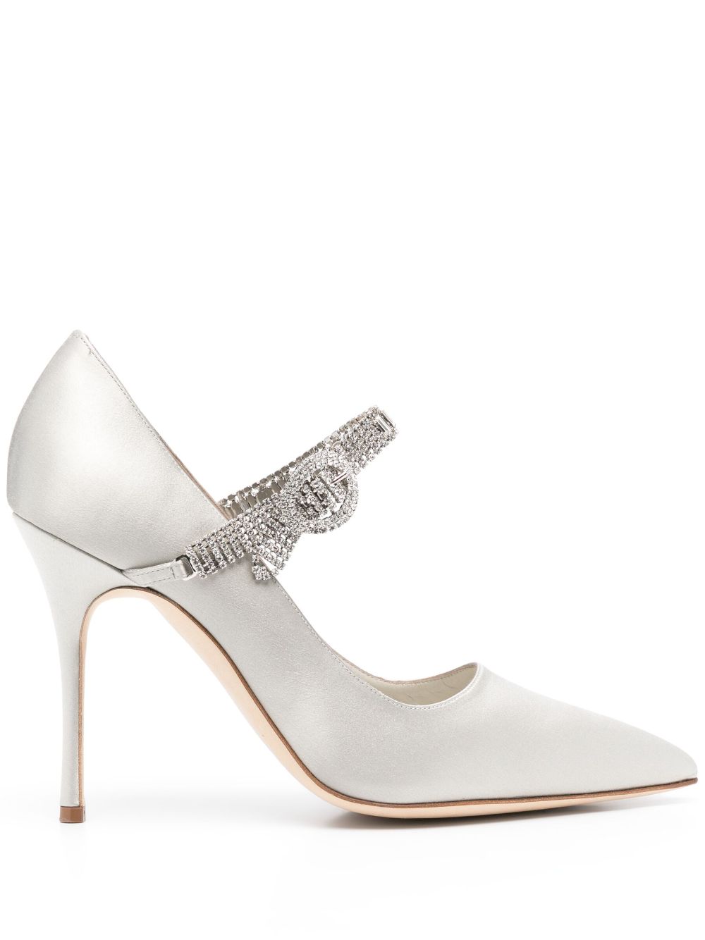 Manolo Blahnik 105mm Hamedi pumps - Grey von Manolo Blahnik