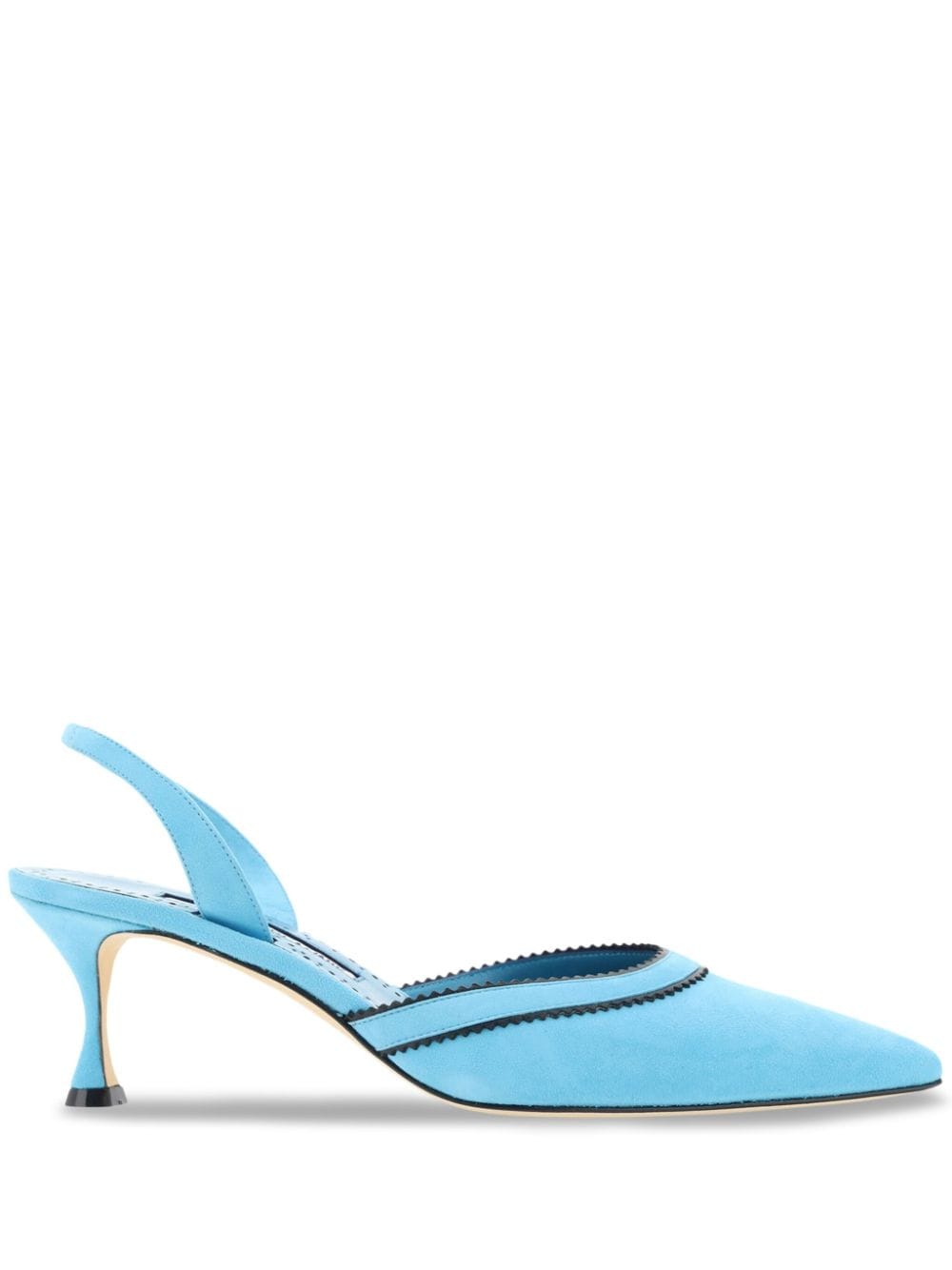 Manolo Blahnik 50mm Brontiasli suede pumps - Blue von Manolo Blahnik