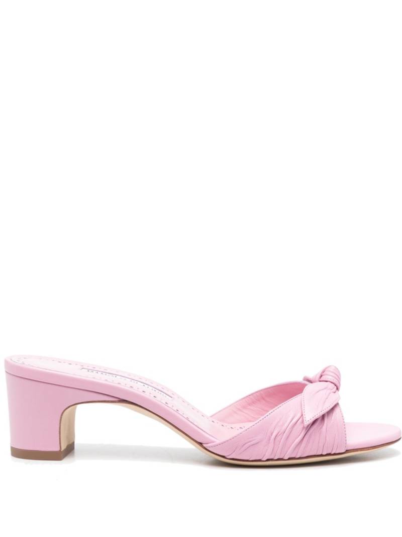 Manolo Blahnik 50mm Lolloso mules - Pink von Manolo Blahnik