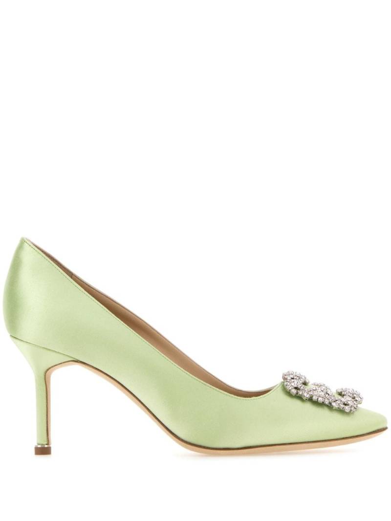 Manolo Blahnik 70mm Hangisi pumps - Green von Manolo Blahnik